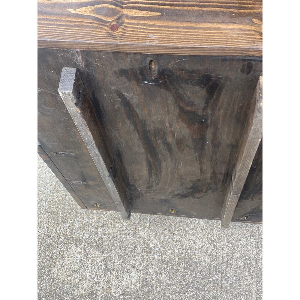 VTG XLarge dog bed solid wood raised rails daybed platform legs winter 32x21 - Picture 5 of 5